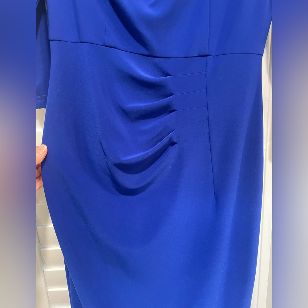 Joseph Ribkoff Royal Blue Long Sleeve Dress cocktail or Easter celebration - Picture 5 of 9
